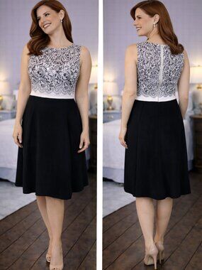 LK Bennett Lace White Black Sheath Dress $535